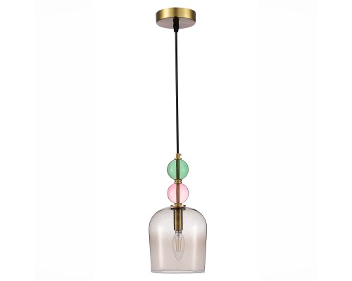SL2000.223.01 Подвес ST-Luce Золотистый/Розовый E14 1*40W ДЖЕА