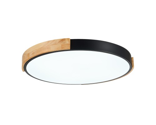 SLE201342-01 Светильник потолочный Черный, Светлое дерево/Белый LED 1*40W 3000K/4000K/6000K DELIA