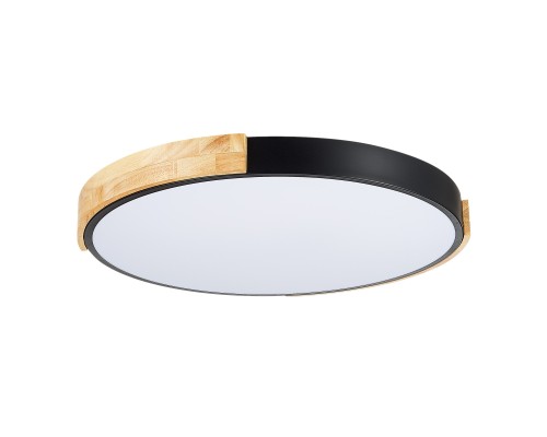 SLE201342-01 Светильник потолочный Черный, Светлое дерево/Белый LED 1*40W 3000K/4000K/6000K DELIA