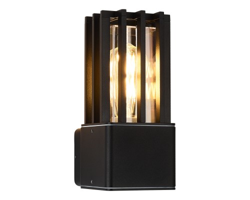 SL9018.401.01 Светильник уличный настенный ST-Luce черный/черный E27 1*15W IRUM