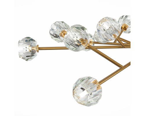 SL1166.303.18 Светильник подвесной ST-Luce Латунь/Прозрачный G9 LED 18*5W РОМАНО