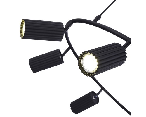 SL1213.403.06 Светильник подвесной ST-Luce Черный/Черный GU10 6*5W 4000K КЕНДО