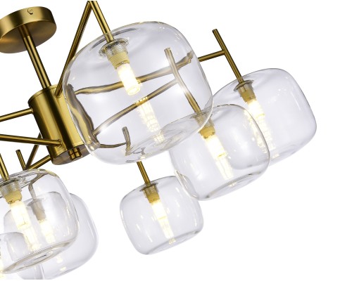 SL1049.302.08 Люстра потолочная ST-Luce Латунь/Прозрачный G9 8*5W FINN