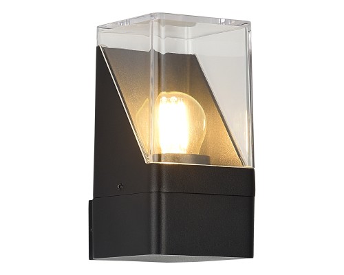 SL9016.401.01 Светильник уличный настенный ST-Luce черный/черный E27 1*15W SLIDE