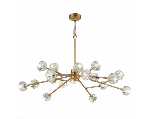 SL1166.303.18 Светильник подвесной ST-Luce Латунь/Прозрачный G9 LED 18*5W РОМАНО