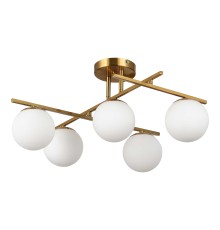 SLE1195-302-05 Светильник потолочный Латунь/Белый E14 5*40W SIERRA