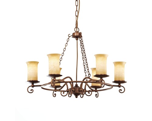 utsenka-SL122.303.06 Светильник подвесной Коричневый/Янтарный E14 6*60W ANCORA