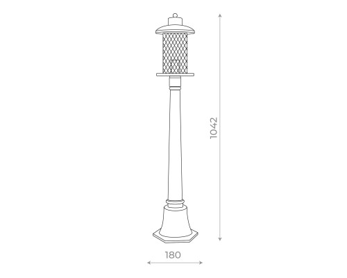 SL080.415.01 Светильник уличный наземный ST-Luce Темный кофе/Прозрачный, Темный кофе E27 1*60W LASTERO