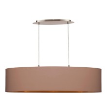 SLE300553-03 Светильник подвесной Никель/Темно-бежевый, Золотистый E27 3*40W BRESCIA