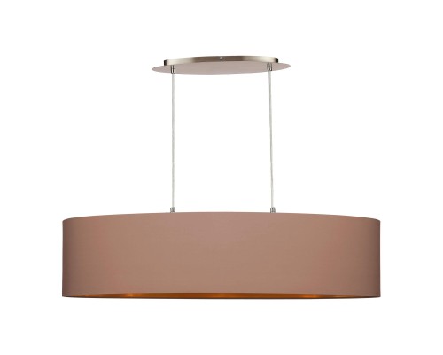 SLE300553-03 Светильник подвесной Никель/Темно-бежевый, Золотистый E27 3*40W BRESCIA