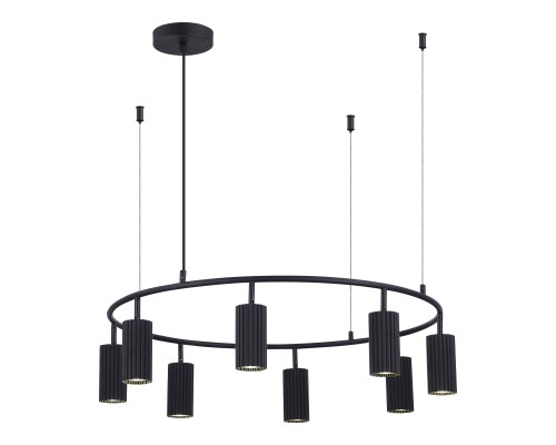 SL1213.403.08 Светильник подвесной ST-Luce Черный/Черный GU10 8*5W 4000K КЕНДО