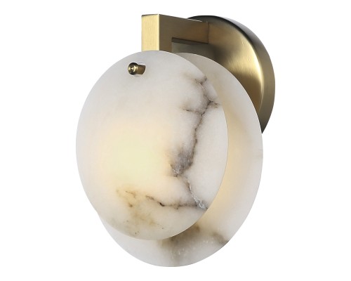 utsenka-SL1520.301.01 Светильник настенный ST-Luce Латунь/Алебастр G9 1*5W 4000K CLAM