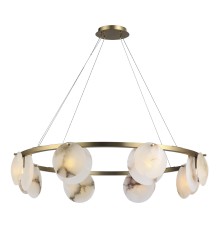 utsenka-SL1520.303.08 Светильник подвесной ST-Luce Латунь/Алебастр G9 8*5W 4000K CLAM