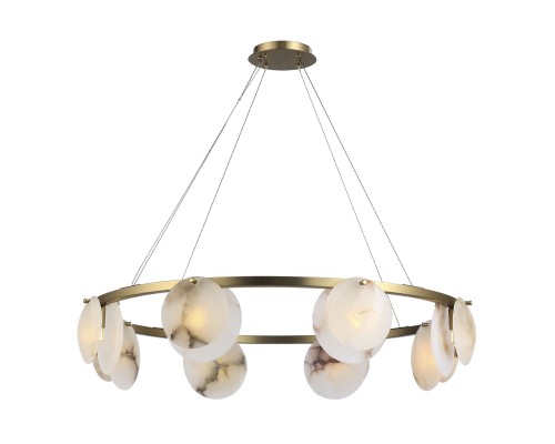 utsenka-SL1520.303.08 Светильник подвесной ST-Luce Латунь/Алебастр G9 8*5W 4000K CLAM