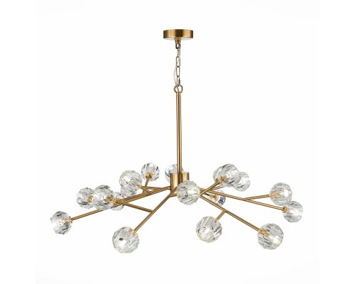 SL1166.303.18 Светильник подвесной ST-Luce Латунь/Прозрачный G9 LED 18*5W РОМАНО