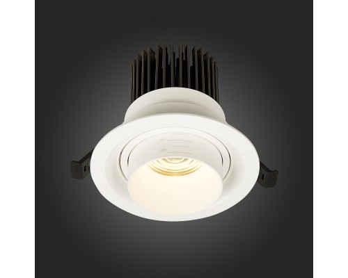 ST701.538.12 Св-к встр. Zoom Белый LED 1*12W 3000K 960Lm Ra90 15°-60° IP20 D115xH95 170-240V Встраиваемые светильники