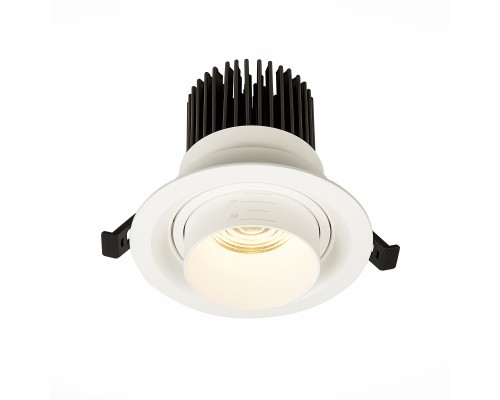ST701.538.12 Св-к встр. Zoom Белый LED 1*12W 3000K 960Lm Ra90 15°-60° IP20 D115xH95 170-240V Встраиваемые светильники