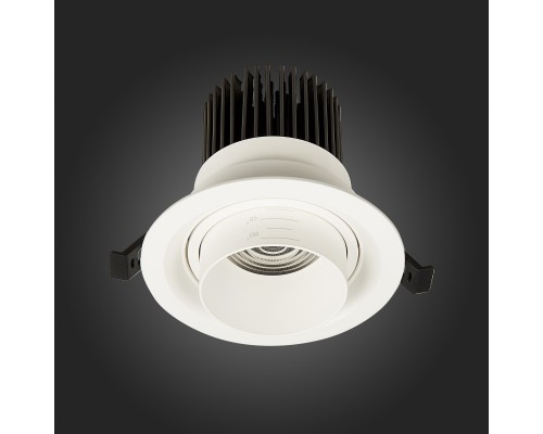 ST701.538.12 Св-к встр. Zoom Белый LED 1*12W 3000K 960Lm Ra90 15°-60° IP20 D115xH95 170-240V Встраиваемые светильники