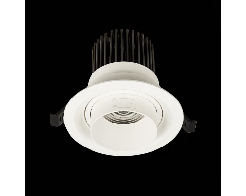 ST701.538.12 Св-к встр. Zoom Белый LED 1*12W 3000K 960Lm Ra90 15°-60° IP20 D115xH95 170-240V Встраиваемые светильники