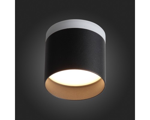 ST102.402.09 Светильник потолочный Черный LED 1*9W 3000K 702Lm Ra>80 120° IP20 D79xH75 170-240V Накладные светильники