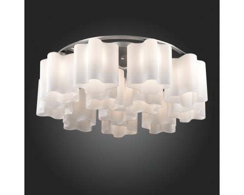 SL116.052.12 Люстра потолочная ST-Luce Серебристый/Белый E27 12*60W (из 2-х коробок) ONDE