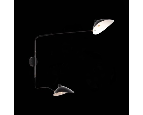 SL305.401.02 Светильник настенный ST-Luce Черный/Черный, Белый E27 2*60W SPRUZZO