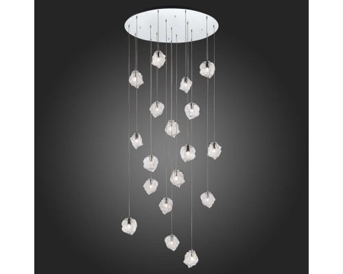 SL1175.103.18 Светильник подвесной ST-Luce Хром/Прозрачный E14 18*40W PORTICI