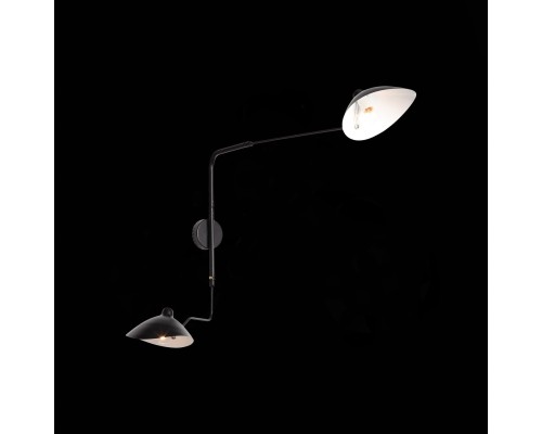 SL305.401.02 Светильник настенный ST-Luce Черный/Черный, Белый E27 2*60W SPRUZZO