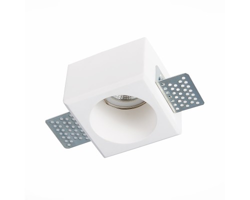 ST252.508.01 Св-к встр. из гипса Белый GU10 1*50W  IP20 L80xW80xH52 180-240V Без ламп Встраиваемые светильники