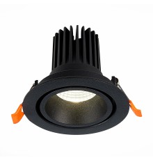 ST705.448.10 Св-к встр. Черный LED 1*10W 4000K 750Lm Ra>90 38° IP20 D102xH85 170-240V ST705