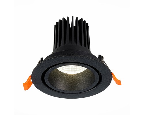 ST705.448.10 Св-к встр. Черный LED 1*10W 4000K 750Lm Ra>90 38° IP20 D102xH85 170-240V ST705