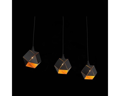 SL258.403.03 Люстра подвесная ST-Luce Черный/Черный, Золото E14 3*40W ENIGMA