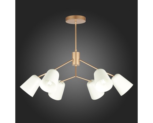 SLE155902-06 Светильник потолочный Золотистый/Белый E14 6*40W MARIO