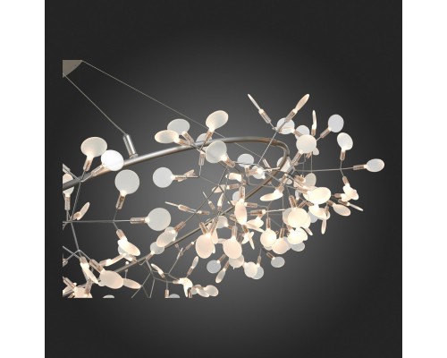 SL379.103.216 Люстра подвесная ST-Luce Серебристый/Белый LED 216*0,5W 3500K RAFINA