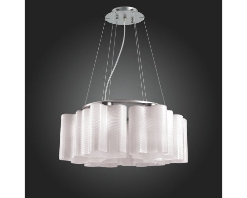 SL117.503.06 Люстра подвесная ST-Luce Серебристый/Белый с полосками E27 6*60W ONDE