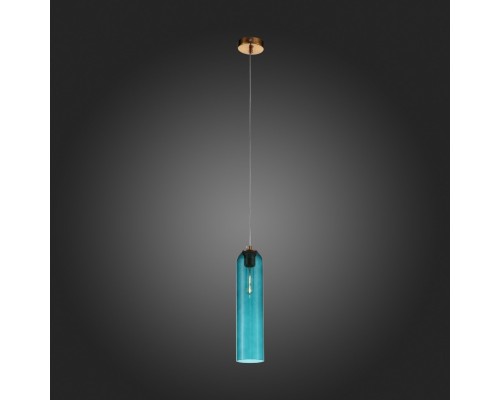 SL1145.383.01 Светильник подвесной ST-Luce Латунь/Голубой E27 1*60W CALLANA