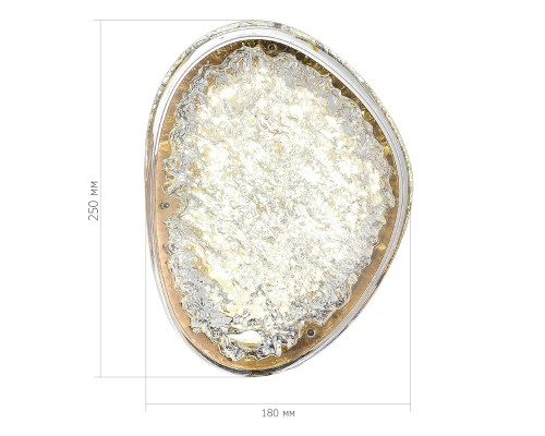 SL6018.203.15 Светильник настенный ST-Luce золотистый / прозрачный LED 1*15W 4000K ENIGMA
