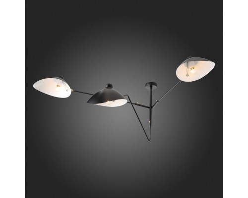 SL305.402.03 Люстра потолочная ST-Luce Черный/Черный, Белый E27 3*60W SPRUZZO