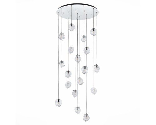 SL1175.103.18 Светильник подвесной ST-Luce Хром/Прозрачный E14 18*40W PORTICI