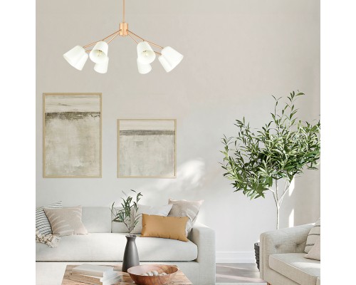 SLE155902-06 Светильник потолочный Золотистый/Белый E14 6*40W MARIO