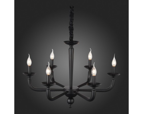 SL1114.403.06 Люстра подвесная ST-Luce Черный E14 6*40W FORTEZA