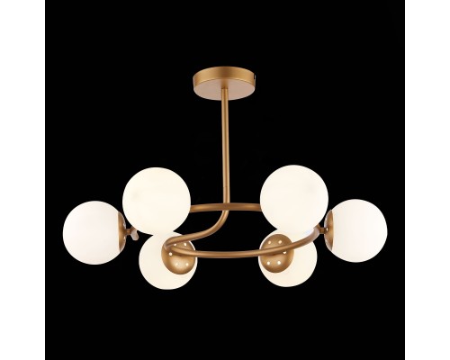 SLE220602-06 Светильник потолочный Золотистый/Белый E14 6*40W CALABRIA