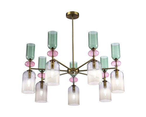 SL2000.202.07 Люстра потолочная ST-Luce Золотистый/Дымчатый E14 7*40W GEA