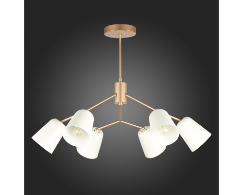 SLE155902-06 Светильник потолочный Золотистый/Белый E14 6*40W MARIO