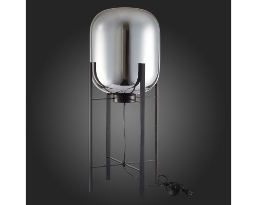 SL1050.715.01 Торшер ST-Luce Черный/Дымчатый E27 1*40W BURASCA