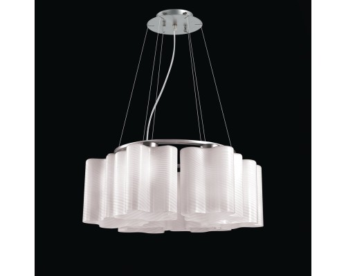 SL117.503.06 Люстра подвесная ST-Luce Серебристый/Белый с полосками E27 6*60W ONDE