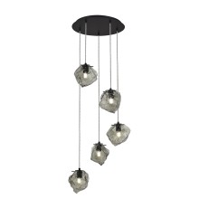 SL1175.403.05 Светильник подвесной ST-Luce Черный/Серо-зеленый E14 5*40W PORTICI