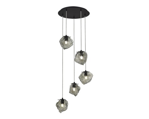 SL1175.403.05 Светильник подвесной ST-Luce Черный/Серо-зеленый E14 5*40W PORTICI