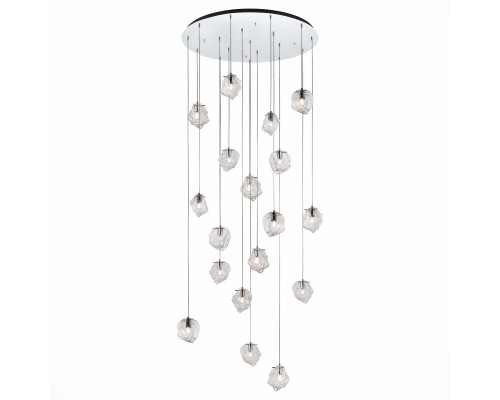 SL1175.103.18 Светильник подвесной ST-Luce Хром/Прозрачный E14 18*40W PORTICI