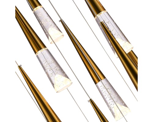 SL6111.203.15 Люстра подвесная ST-Luce Золотистый/Прозрачный LED 15*3W 3000K SOLLEN